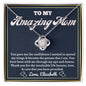 Almost sold out - Personalized Necklace - To my Amazing Mom -Beautiful Love Knot Necklace