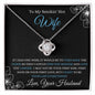 Almost Sold Out - TO MY SMOKING HOT WIFE - LOVE KNOT NECKLACE