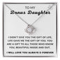 TO MY BONUS DAUGHTER - LOVE KNOT NECKLACE