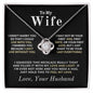 Almost Sold Out - TO MY WIFE - LOVE KNOT NECKLACE