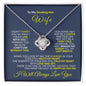 Almost Sold Out - TO MY SMOKING HOT WIFE - LOVE KNOT NECKLACE