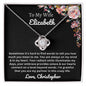 Almost sold out - Personalized Necklace - To my Wife - Beautiful Love Knot Necklace