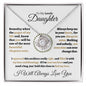 TO MY LOVELY DAUGHTER - LOVE KNOT NECKLACE