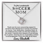 Almost sold out - Personalized Necklace - To my Soccer Mom - Beautiful Love Knot Necklace
