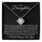 TO MY DAUGHTER - LOVE KNOT NECKLACE