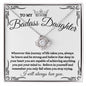 [Almost Sold Out - TO MY BADASS DAUGHTER - LOVE KNOT NECKLACE