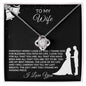 TO MY WIFE - LOVE KNOT NECKLACE