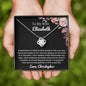Almost sold out - Personalized Necklace - To my Wife - Beautiful Love Knot Necklace
