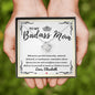 Almost sold out- Personalized Necklace - To my Badass Mom - Beautiful Love Knot Necklace