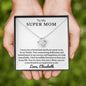 Almost sold out - Personalized Necklace - To my Super Mom -Beautiful Love Knot Necklace