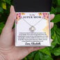 Almost sold out - Personalized Necklace - To my Super Mom - Beautiful Love Knot Necklace - Etsy