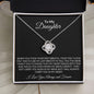 TO MY DAUGHTER - LOVE KNOT NECKLACE