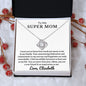 Almost sold out - Personalized Necklace - To my Super Mom -Beautiful Love Knot Necklace