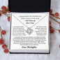 Almost sold out- Personalized Necklace - To my Wife - Wedding Song - Beautiful Love Knot Necklace