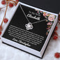 Almost sold out - Personalized Necklace - To my Wife - Beautiful Love Knot Necklace
