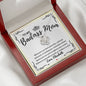 Almost sold out- Personalized Necklace - To my Badass Mom - Beautiful Love Knot Necklace