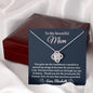 Almost sold out - Personalized Necklace - To my Mom - Beautiful Love Knot Necklace