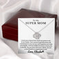 Almost sold out - Personalized Necklace - To my Super Mom -Beautiful Love Knot Necklace