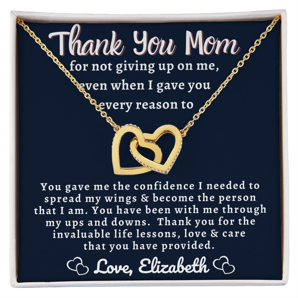 Almost Sold Out - Thank You Mom - Interlocking Hearts Necklace