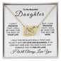 Almost Sold Out - TO MY BEAUTIFUL DAUGHTER - INTERLOCKING HEARTS NECKLACE