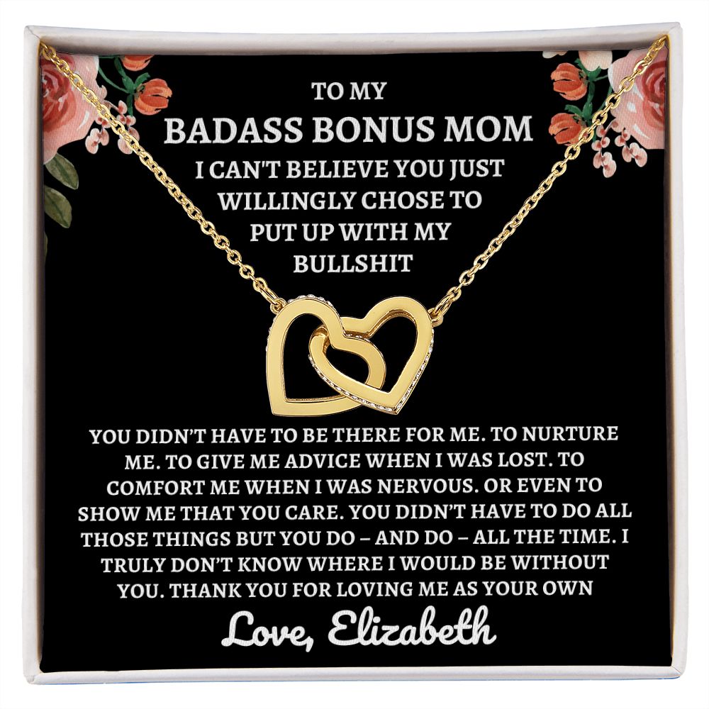 Almost Sold Out - Badass Bonus Mom - Interlocking Hearts Necklace
