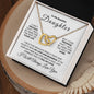 Almost Sold Out - TO MY BEAUTIFUL DAUGHTER - INTERLOCKING HEARTS NECKLACE