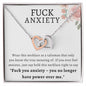 Almost Sold Out - Fuck Anxiety Necklace - Interlocking Hearts Necklace