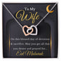 Almost Sold Out - TO MY WIFE FOR EID - INTERLOCKING HEARTS NECKLACE