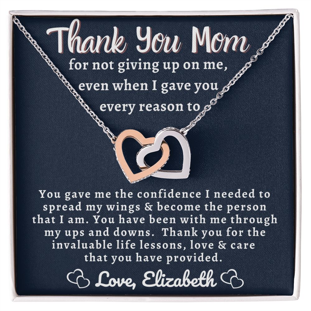 Almost Sold Out - Thank You Mom - Interlocking Hearts Necklace