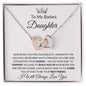 Almost Sold Out - TO MY BADASS DAUGHTER - INTERLOCKING HEARTS NECKLACE