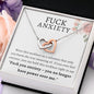 Almost Sold Out - Fuck Anxiety Necklace - Interlocking Hearts Necklace