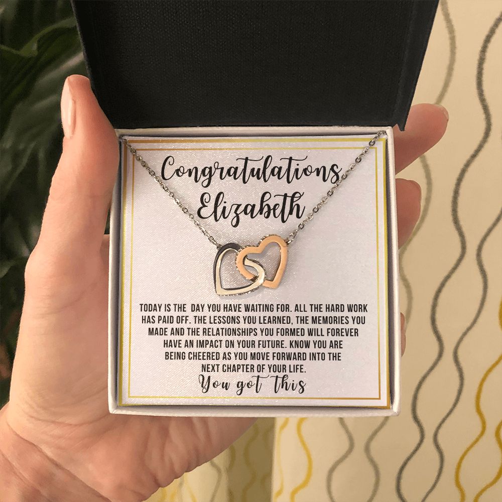 Almost Sold Out - Graduation Necklace - Interlocking Hearts Necklace