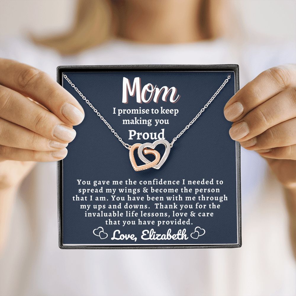 Almost Sold Out - Make You Proud Mom - Interlocking Hearts Necklace