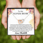 Personalized - Almost sold out- To my Super Mom - Beautiful Interlocking Hearts Necklace