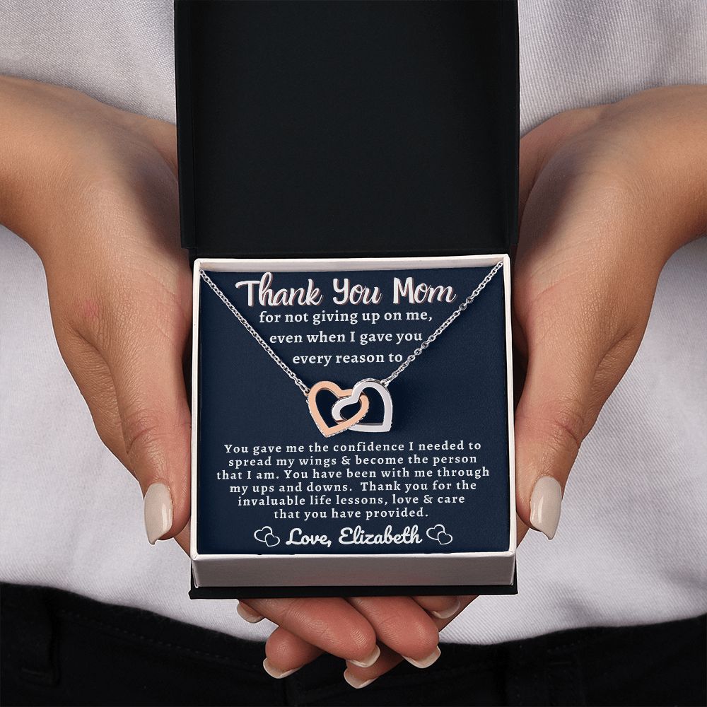 Almost Sold Out - Thank You Mom - Interlocking Hearts Necklace