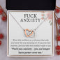 Almost Sold Out - Fuck Anxiety Necklace - Interlocking Hearts Necklace