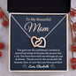 Almost sold out- To my Mom - Beautiful Interlocking Hearts Necklace