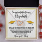 Almost sold out- To my Daughter For Graduation - Beautiful Interlocking Hearts Necklace