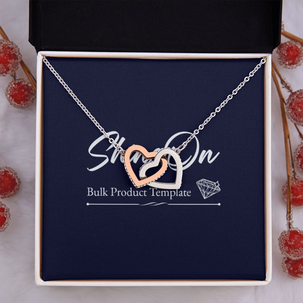 Interlocking Hearts Necklace - Silver and Gold