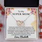 Personalized - Almost sold out- To my Super Mom - Beautiful Interlocking Hearts Necklace