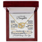 TO MY LOVELY DAUGHTER - INTERLOCKING HEARTS NECKLACE