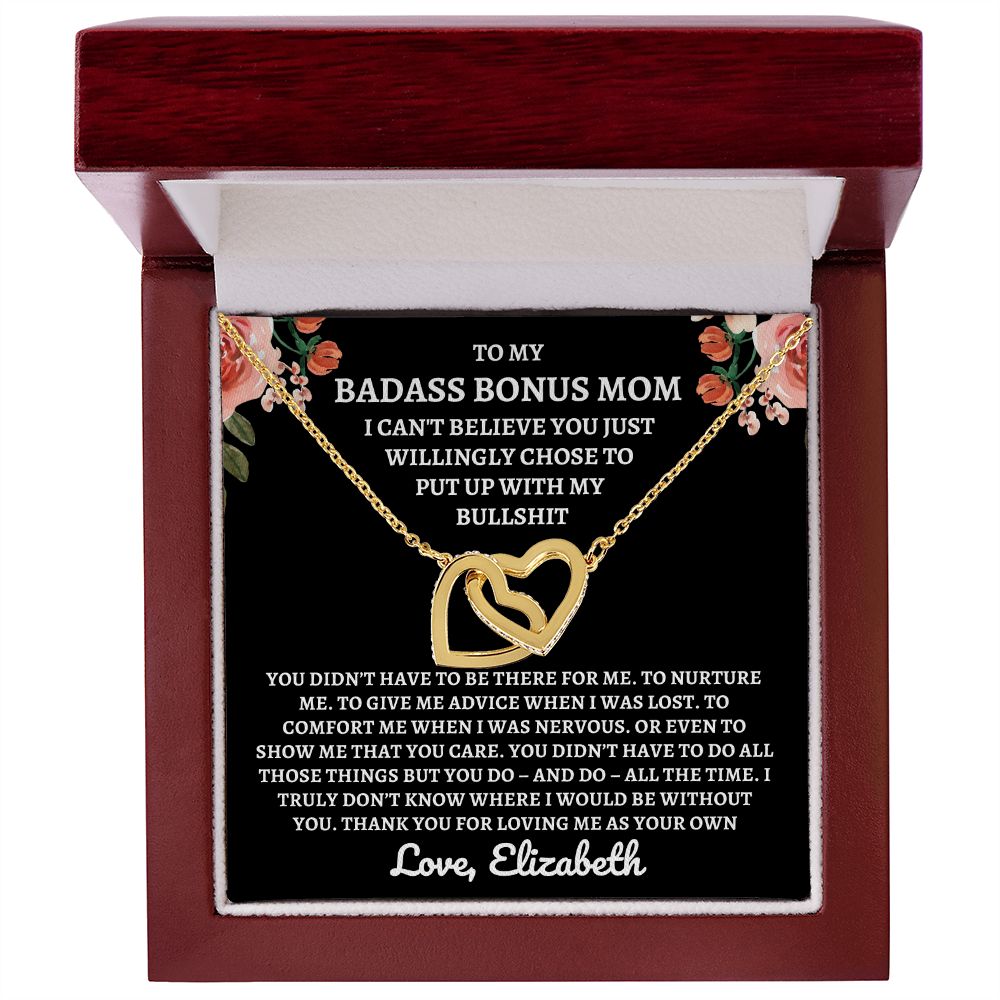 Almost Sold Out - Badass Bonus Mom - Interlocking Hearts Necklace