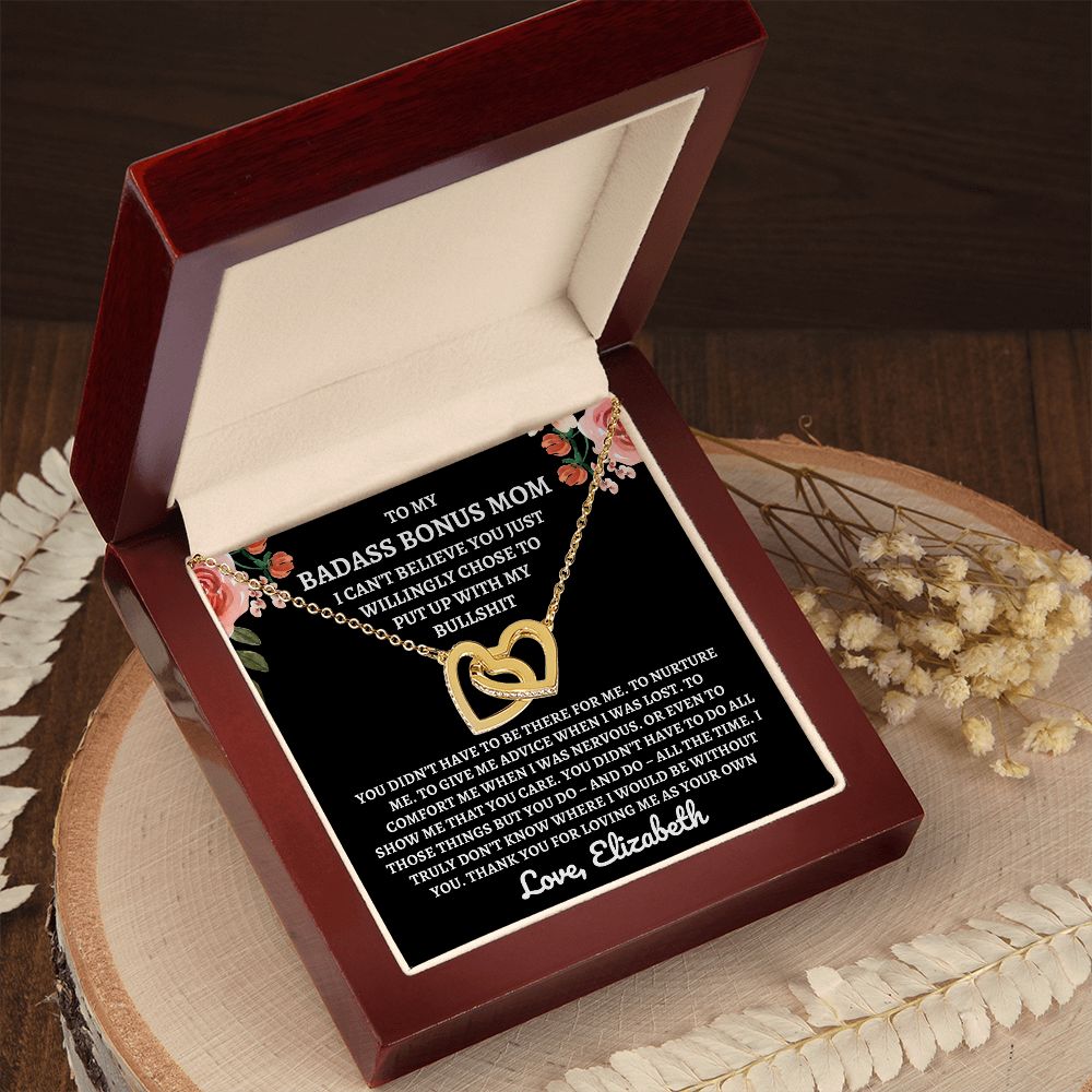 Almost Sold Out - Badass Bonus Mom - Interlocking Hearts Necklace