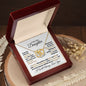 TO MY LOVELY DAUGHTER - INTERLOCKING HEARTS NECKLACE