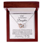Almost Sold Out - TO MY BADASS DAUGHTER - INTERLOCKING HEARTS NECKLACE