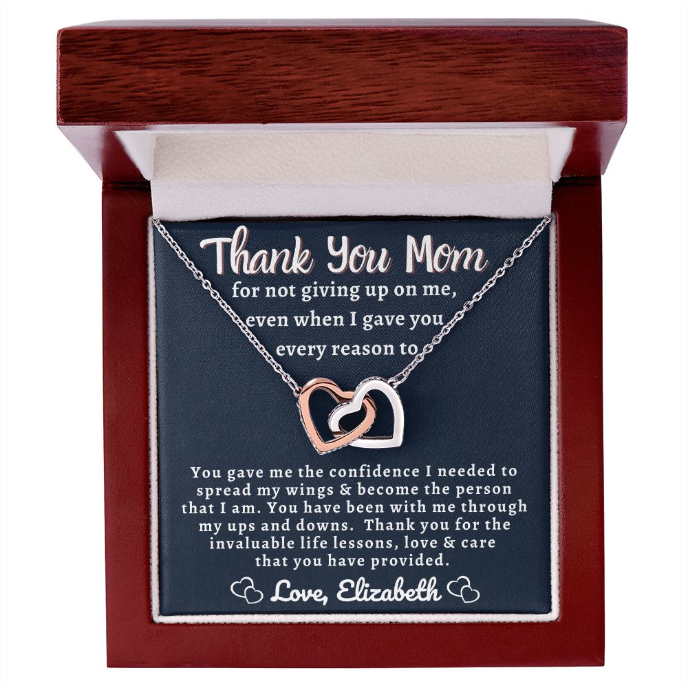 Almost Sold Out - Thank You Mom - Interlocking Hearts Necklace