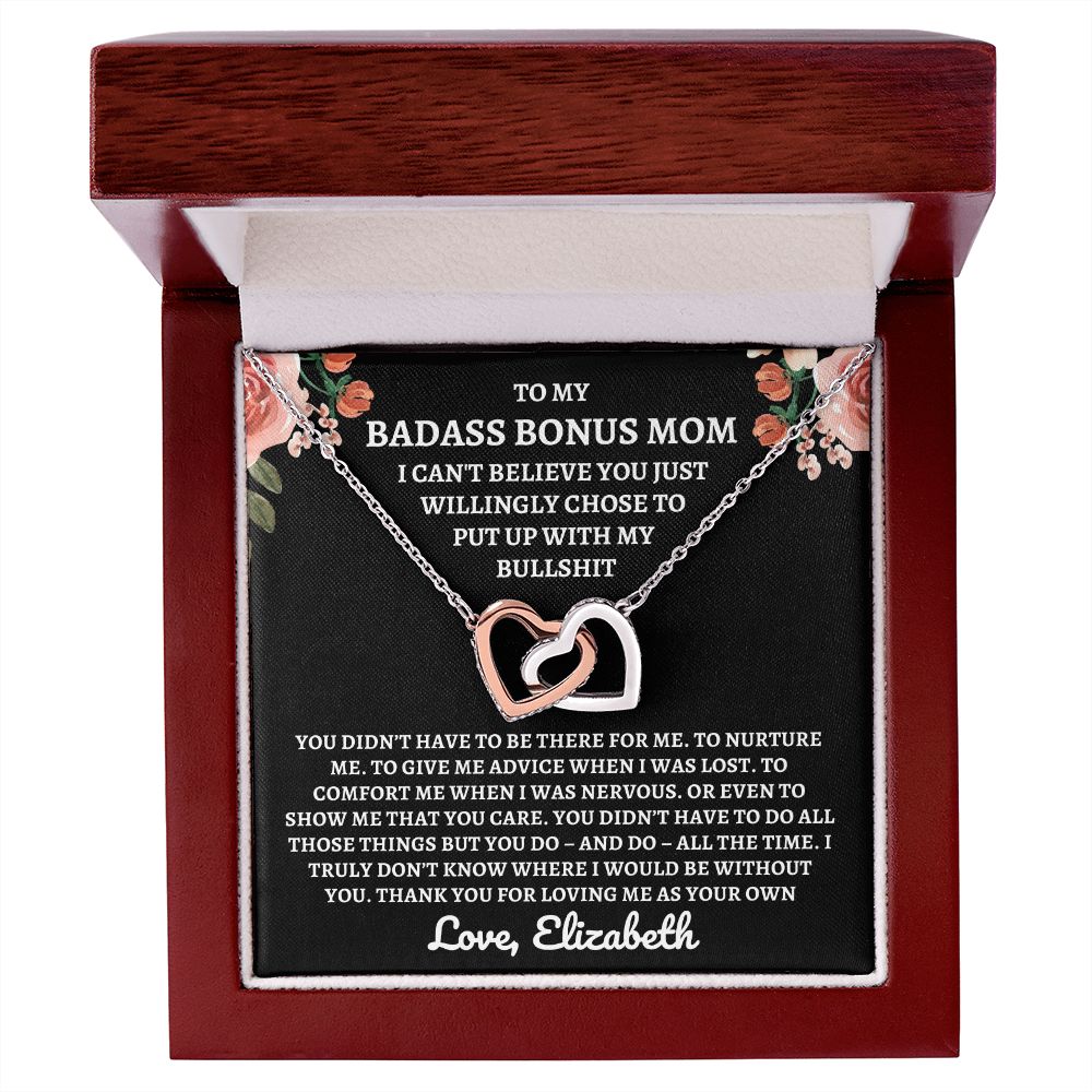 Almost Sold Out - Badass Bonus Mom - Interlocking Hearts Necklace