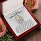 Almost Sold Out- To My Amazing Volleyball Mom - Interlocking Hearts Necklace