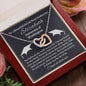 Almost sold out- To my Daughter For Graduation - Beautiful Interlocking Hearts Necklace