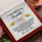 Almost sold out- To my Daughter For Graduation - Beautiful Interlocking Hearts Necklace